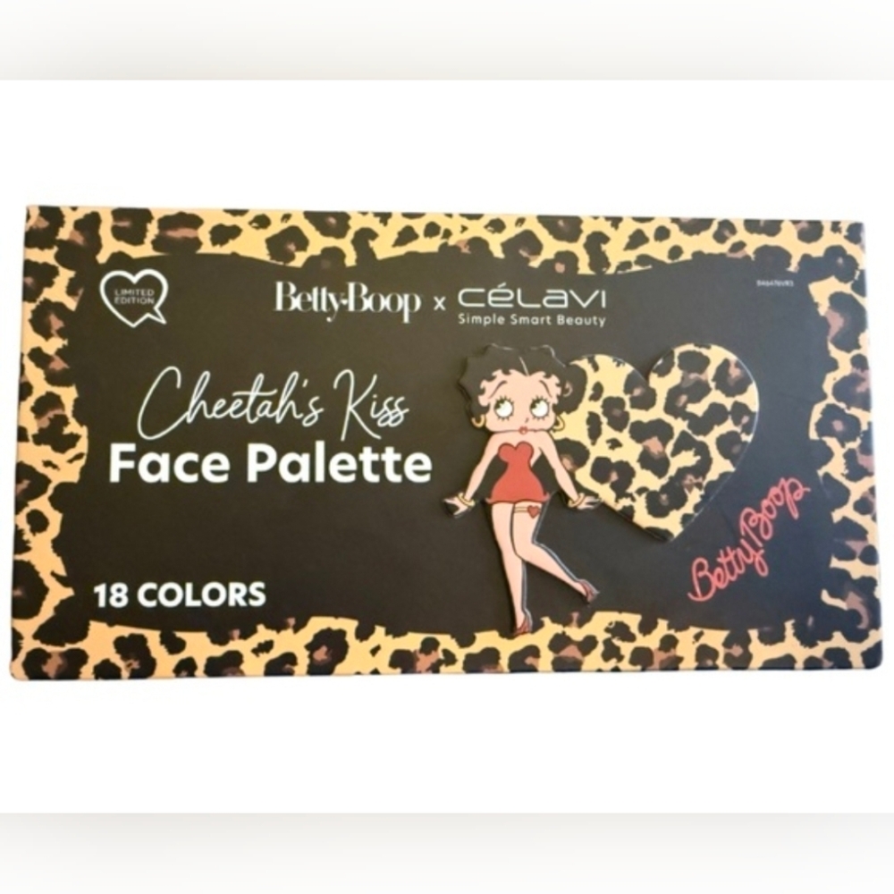 CELAVI/BETTY BOOP NEW Cheetah's Kiss Face Palette-18 Colors